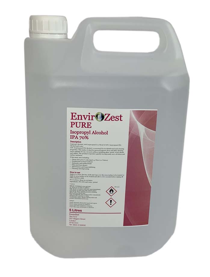 Isopropyl Alcohol 99.9%  Isopropanol 5L Jerry Can Lab Grade Rubbing IPA Disinfectant 5000ml